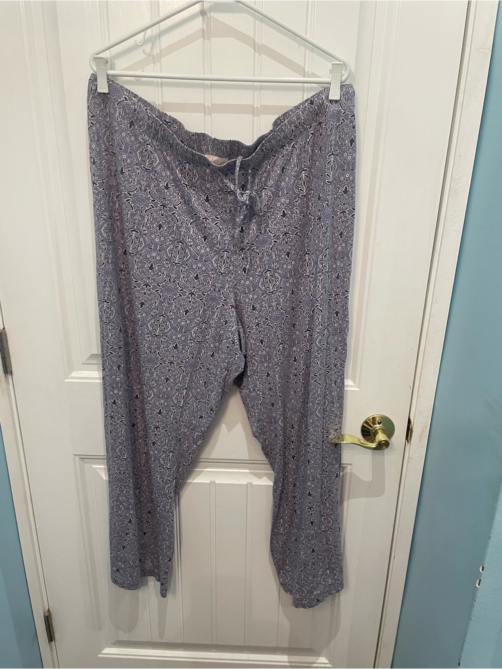 Plus Women's Lavender Paisley Lounge Pajama Pants